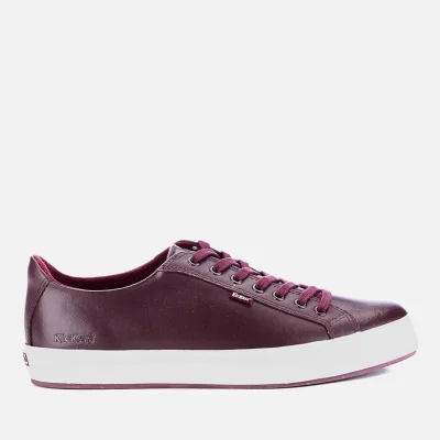 Kickers Men's Tovni Lacer Leather Trainers - Dark Red
