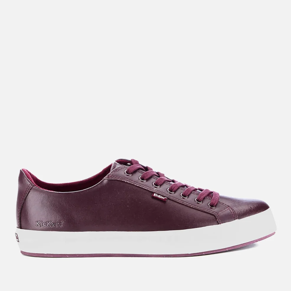 Kickers Men's Tovni Lacer Leather Trainers - Dark Red Image 1