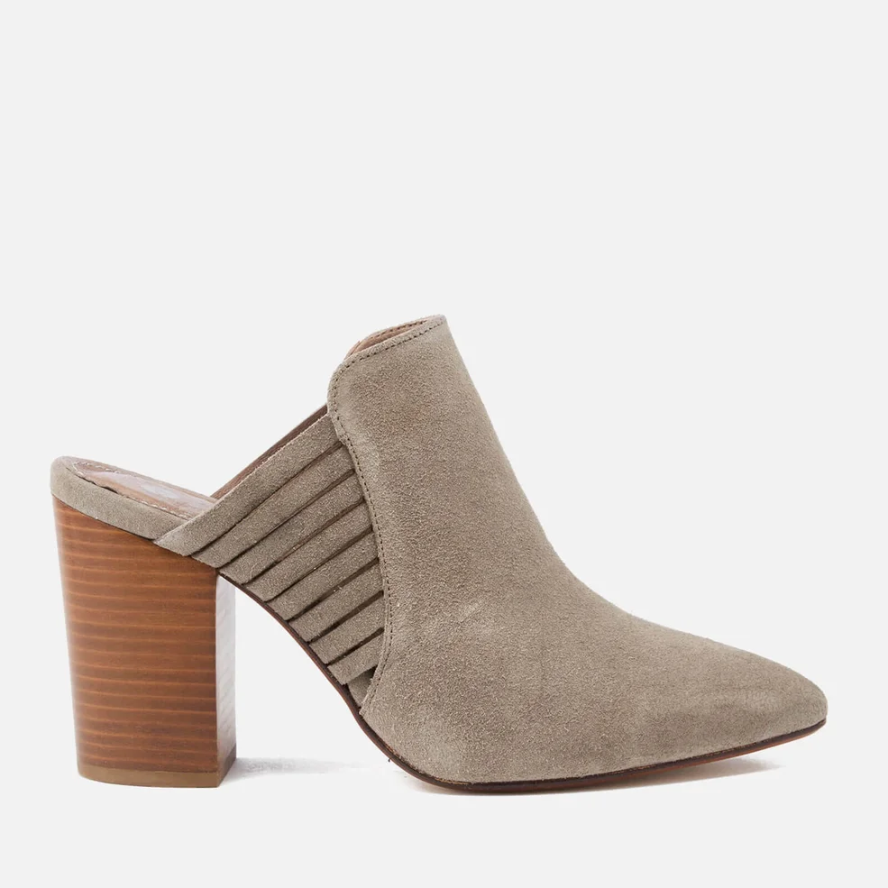 Hudson London Women's Audny Suede Heeled Mules - Taupe Image 1