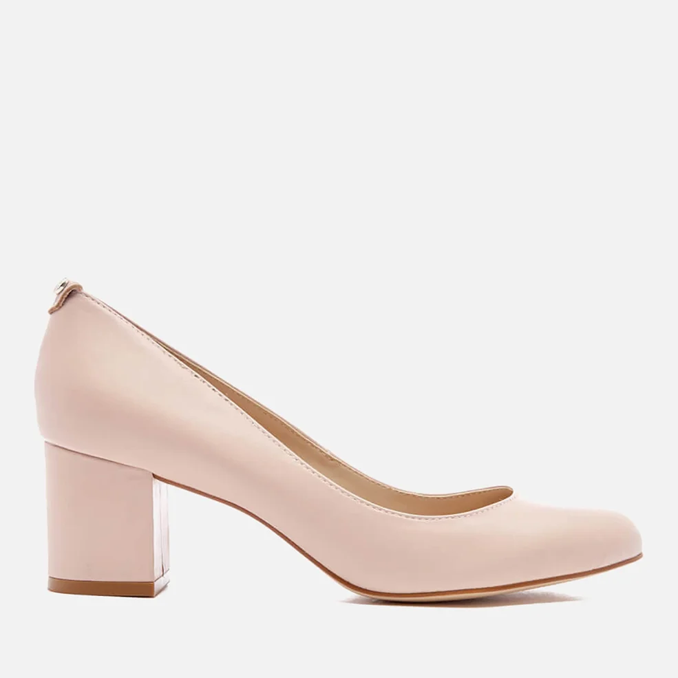Dune Women's Atlas Leather Mid Heeled Court Shoes - Nude Image 1