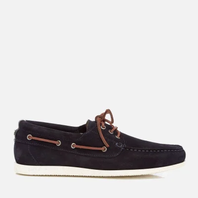 BOSS Orange Men's Nydeck Leather Boat Shoes - Dark Blue