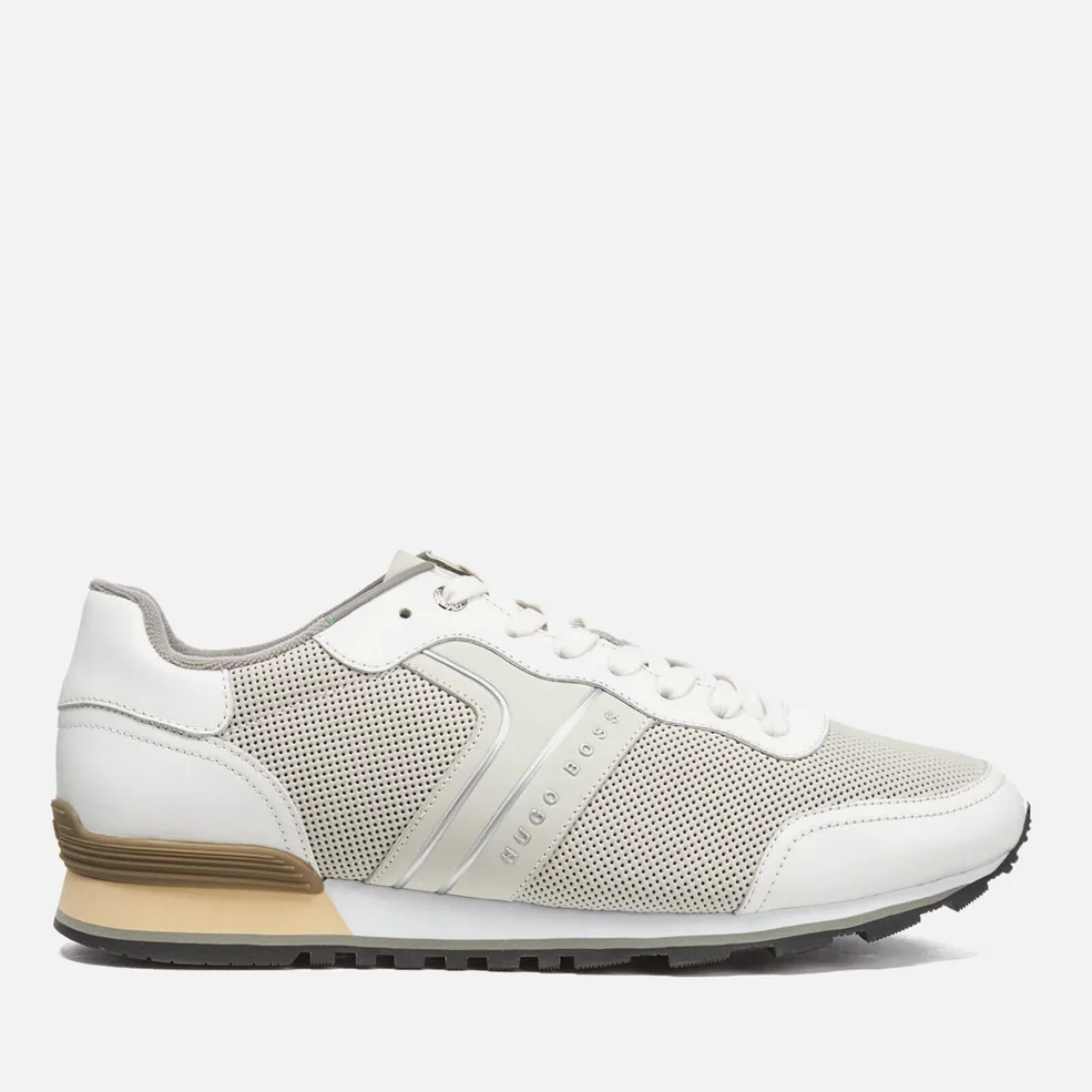 BOSS Green Men's Parkour Run Trainers - White Image 1