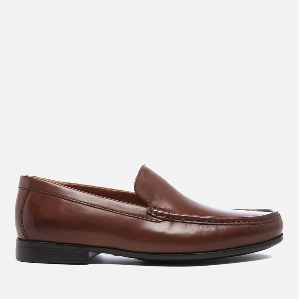 Clarks Men's Claude Plain Leather Loafers - Brown Image 1