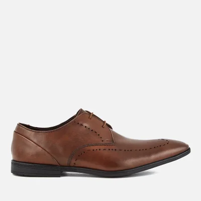 Clarks Men's Bampton Limit Leather Derby Shoes - Tan