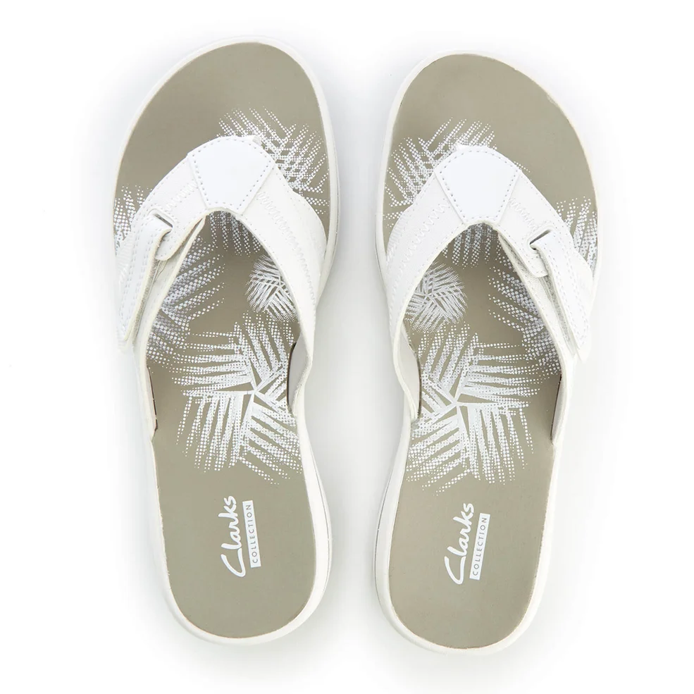 Clarks Women's Brinkley Calm Toe Post Sandals - White Combi Image 1