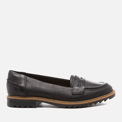 Clarks Women's Griffin Milly Leather Loafers - Black