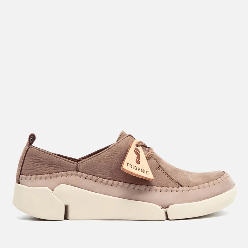 Clarks Women's Tri Angel Nubuck Trainers - Taupe Image 1