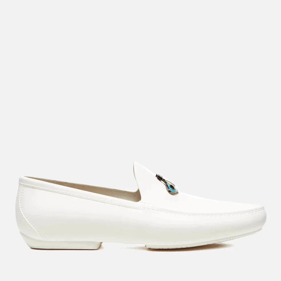 Vivienne Westwood MAN Men's Enamelled Orb Moccasin Shoes - White Image 1