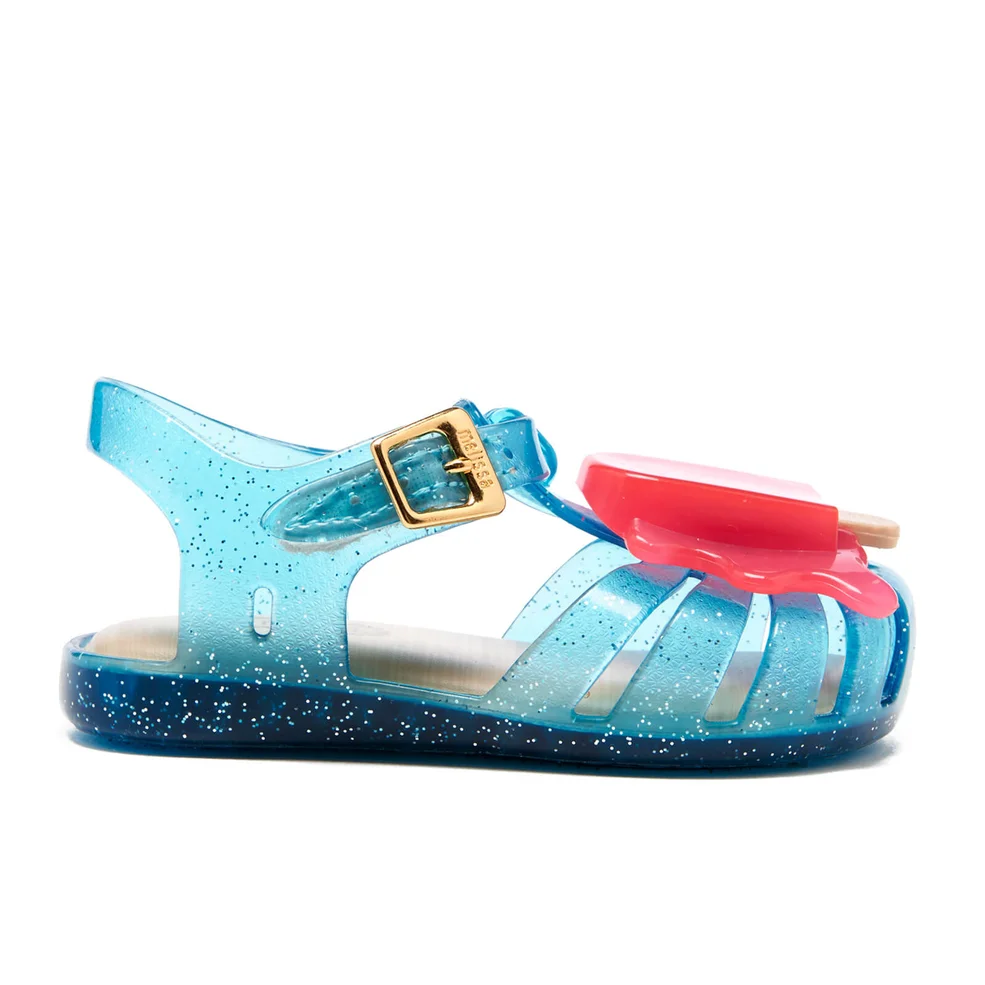 Mini Melissa Toddlers' Aranha Lollypop Sandals - Turquoise Glitter Image 1