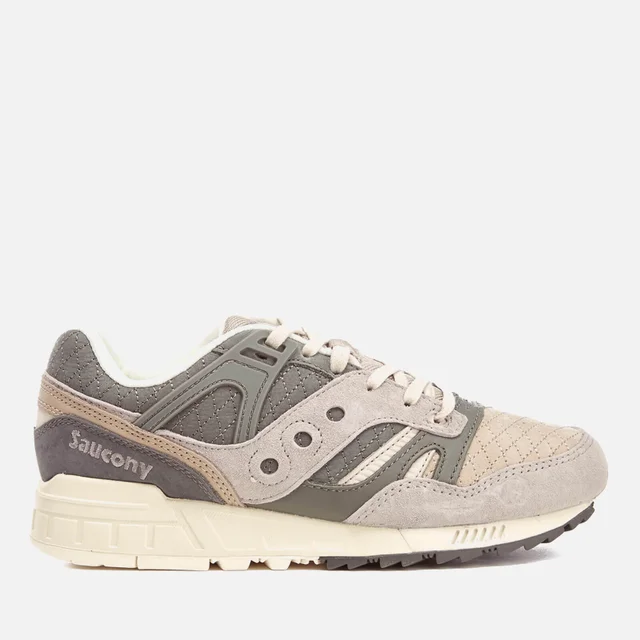 Saucony Men's Grid SD Quilted Heritage Trainers - Grey/Light Tan
