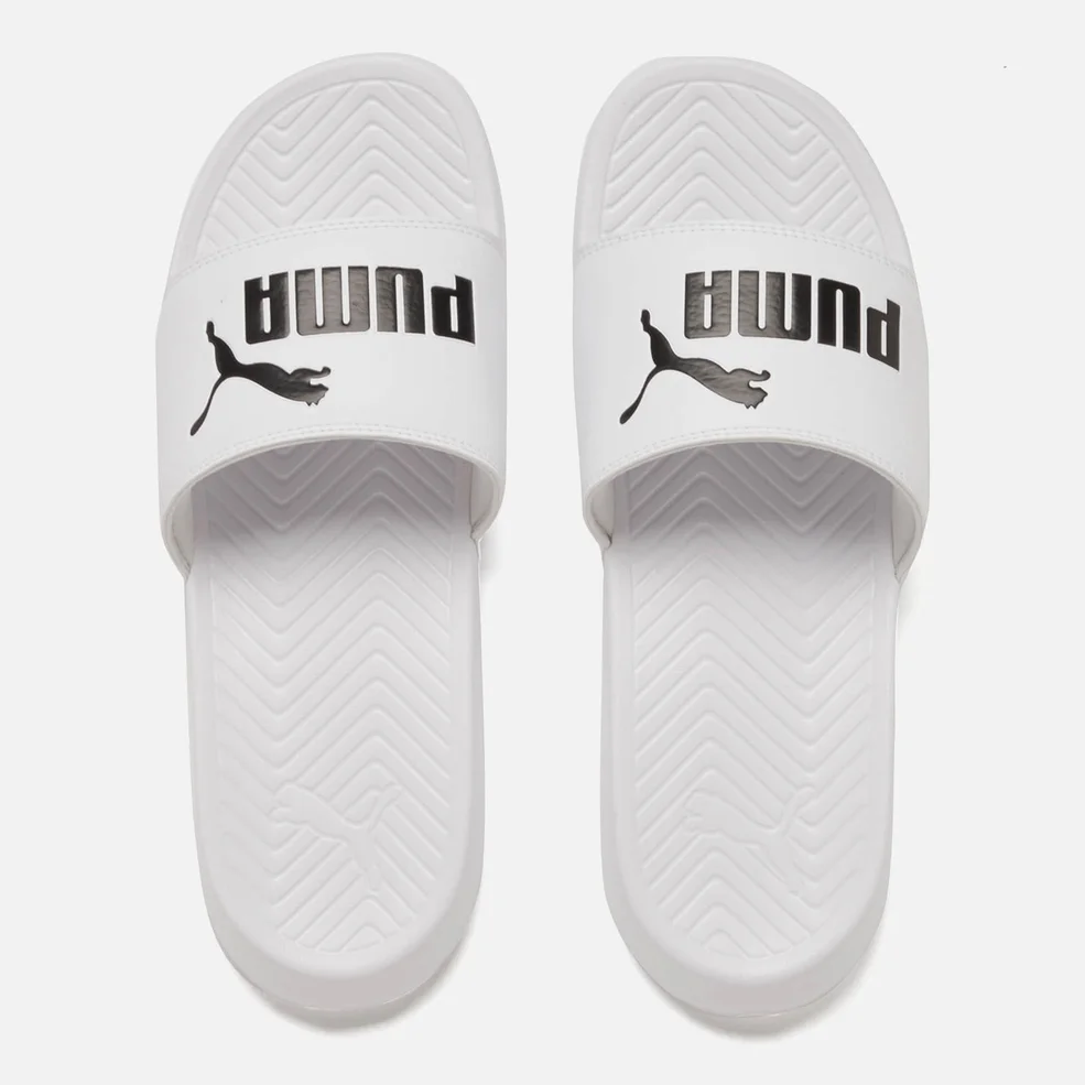 Puma Popcat Slide Sandals - White/Black Image 1