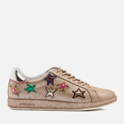 PS by Paul Smith Women's Lapin Metallic Star Print Trainers - Champagne Mono Lux