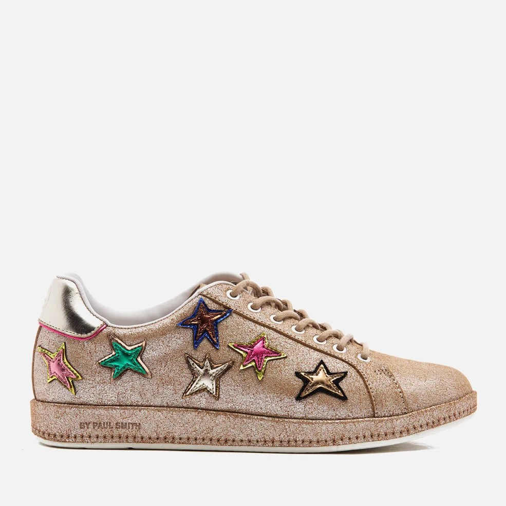 PS by Paul Smith Women's Lapin Metallic Star Print Trainers - Champagne Mono Lux Image 1