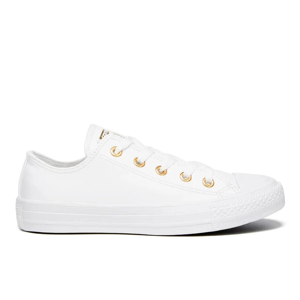 Converse Women's Chuck Taylor All Star Ox Trainers - White/Gold Image 1