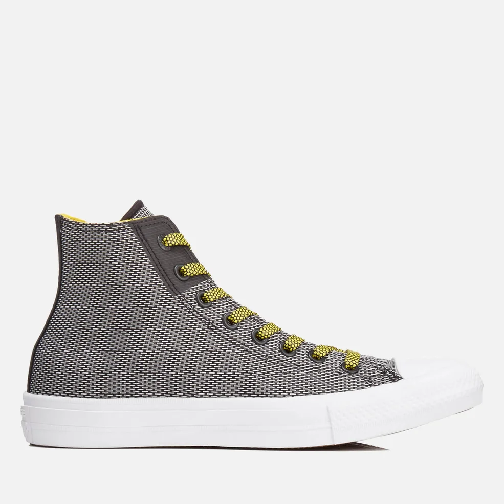Converse Men's Chuck Taylor All Star II Hi-Top Trainers - Black/White/Fresh Yellow Image 1