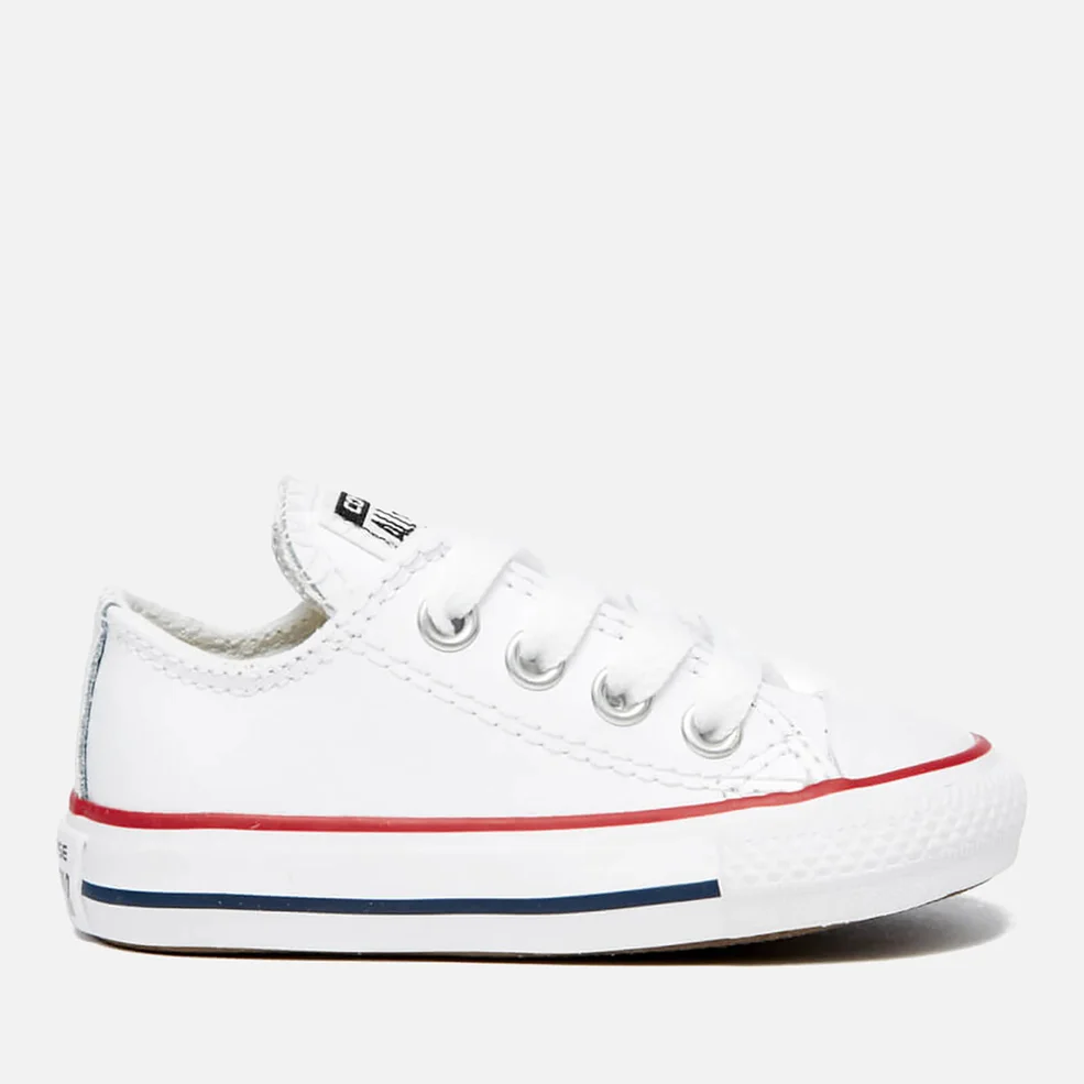 Converse Toddlers' Chuck Taylor All Star Ox Trainers - White/Garnet/Navy Image 1