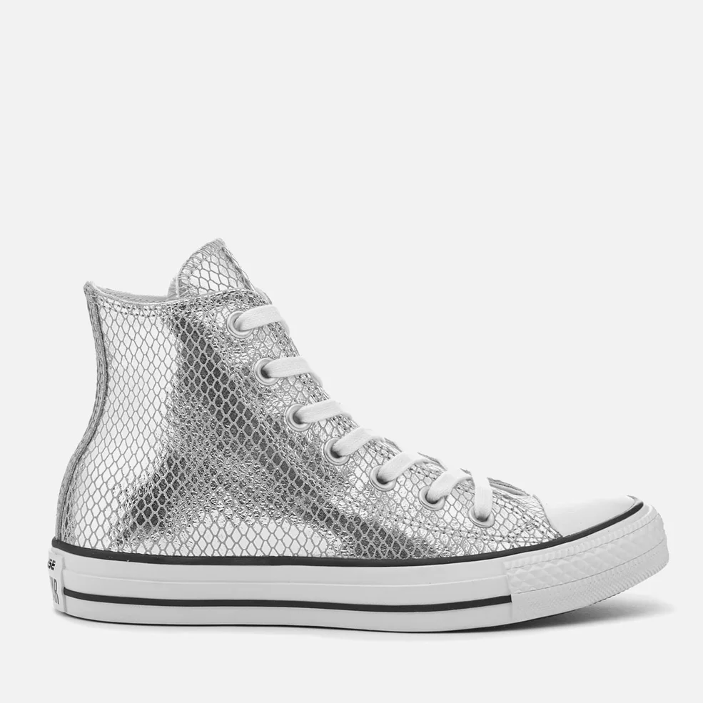Converse Women's Chuck Taylor All Star Hi-Top Trainers - Silver/Black/White Image 1