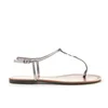 Lauren Ralph Lauren Women's Aimon T-Bar Croc Flat Sandals - New Silver - Image 1