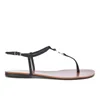 Lauren Ralph Lauren Women's Aimon T-Bar Croc Flat Sandals - Black - Image 1