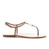 Lauren Ralph Lauren Women's Aimon T-Bar Croc Flat Sandals - Polo Tan - Image 1
