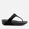 FitFlop Women's Shimmy Suede Toe-Post Sandals - Black Glimmer - Image 1