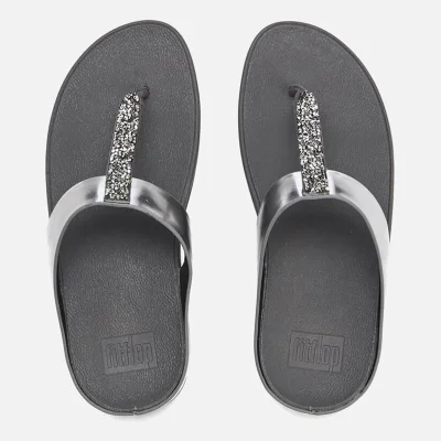FitFlop Women's Fino Toe-Post Sandals - Pewter