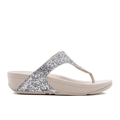 FitFlop Women's Glitterball Toe-Post Sandals - Silver