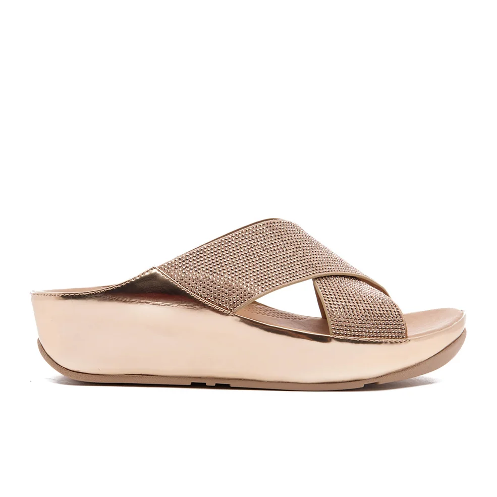 FitFlop Women's Crystall Slide Sandals - Rose Gold Image 1