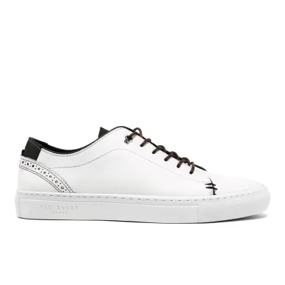 Ted Baker Men's Kiing Leather Cupsole Trainers - White