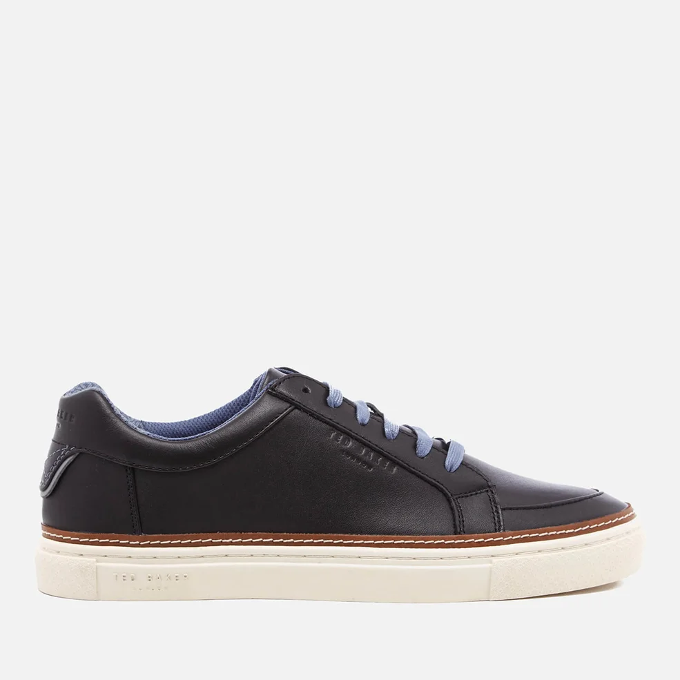 Ted Baker Men's Rouu Leather Cupsole Trainers - Black Image 1
