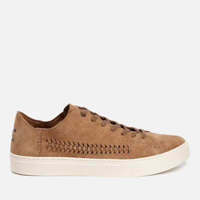 TOMS Men's Lenox Woven Panel Suede Trainers - Toffee Suede/Woven Panel