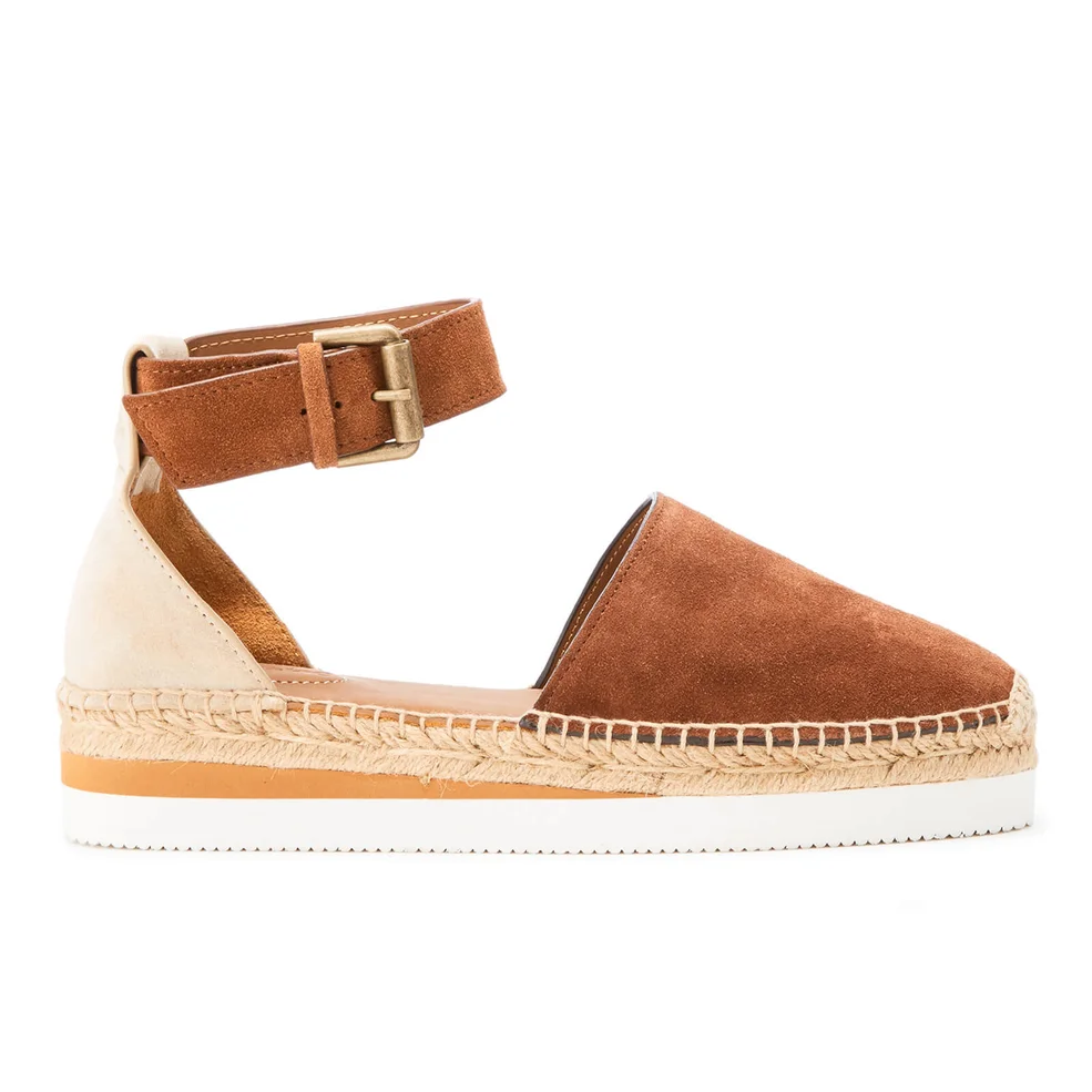 See By Chloé Women's Leather Espadrille Sandals - Suola Tan Image 1