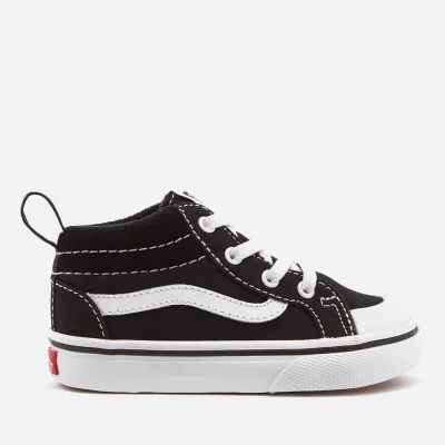 Vans Toddlers' Racer Mid Canvas Trainers - Black/True White