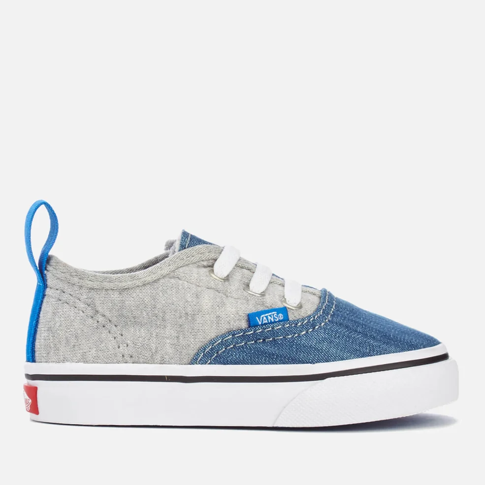 Vans Toddlers' Authentic V Lace Jersey/Denim Trainers - Imperial Blue/True White Image 1