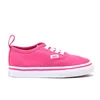Vans Toddlers' Authentic Elastic Lace Trainers - Hot Pink/True White - Image 1