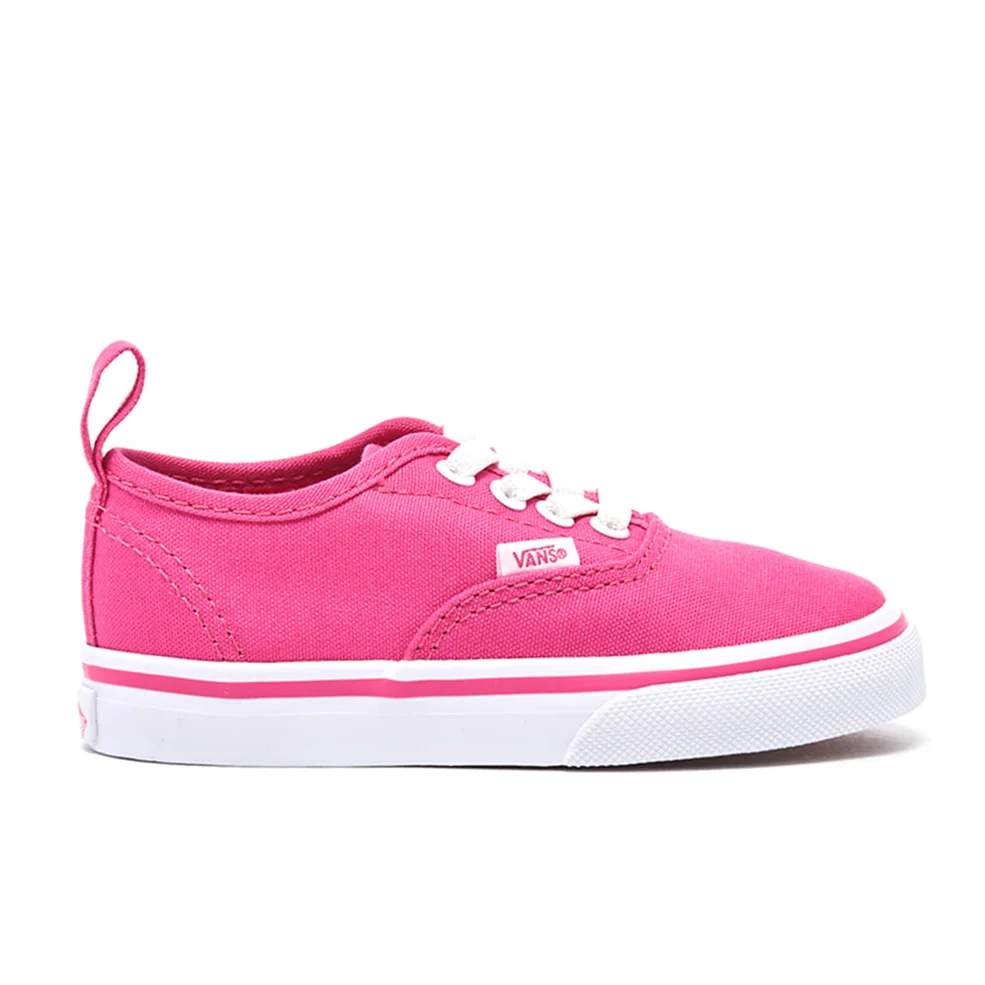Vans Toddlers' Authentic Elastic Lace Trainers - Hot Pink/True White Image 1
