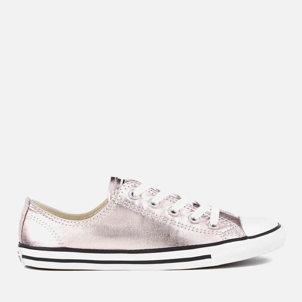 Converse Women's Chuck Taylor All Star Dainty Ox Trainers - Rose Quartz/Black/White Image 1