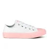 Converse Kids' Chuck Taylor All Star II Ox Trainers - White/Vapor Pink - Image 1
