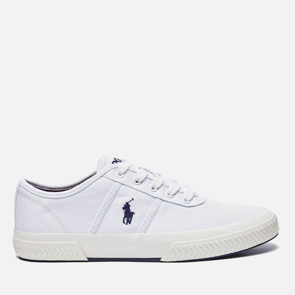 Polo Ralph Lauren Men's Tyrian Canvas Trainers - Pure White Image 1