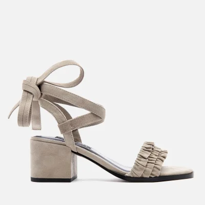 Senso Women's Juno Suede Frill Heeled Sandals - Dove