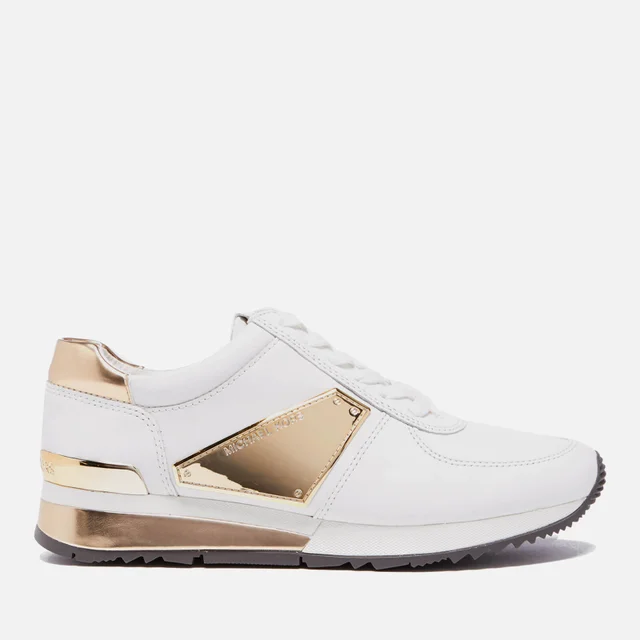 MICHAEL MICHAEL KORS Women's Allie Plate Wrap Leather Trainers - Optic White
