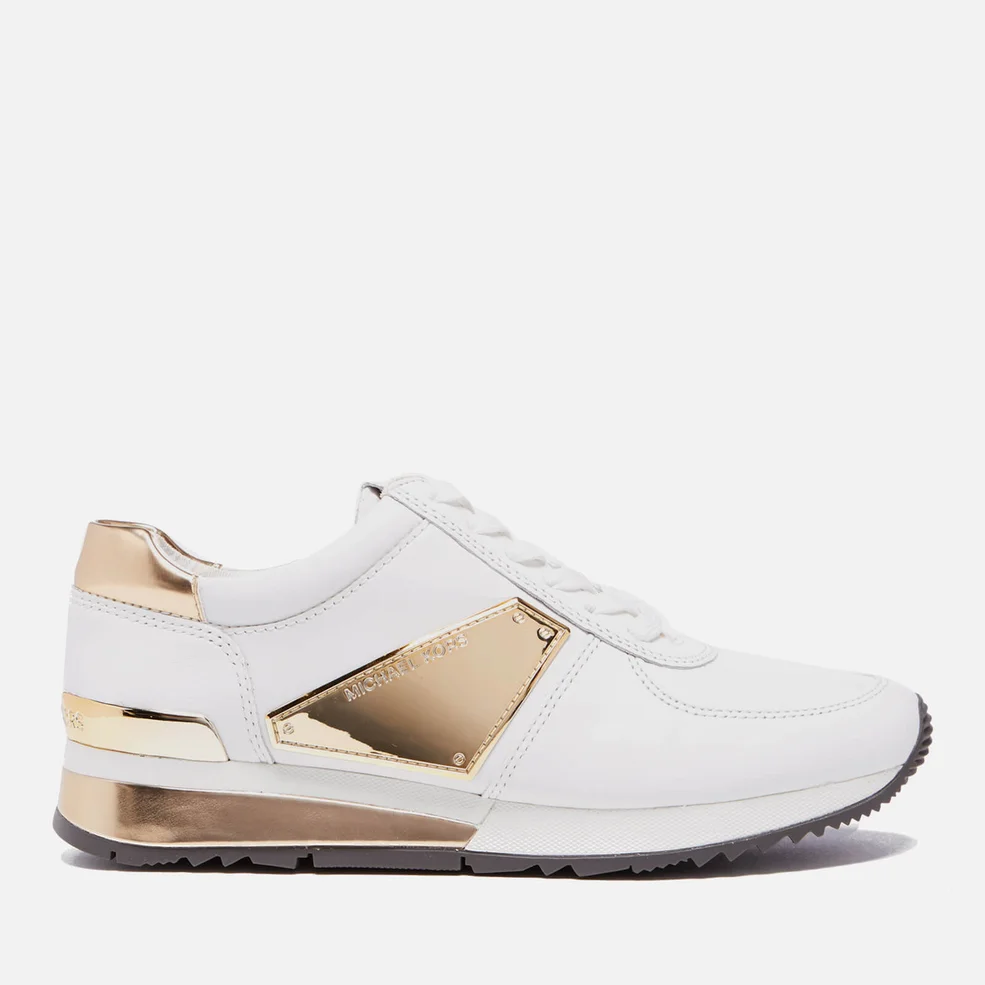 MICHAEL MICHAEL KORS Women's Allie Plate Wrap Leather Trainers - Optic White Image 1