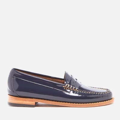 Bass Weejuns Women's Penny Wheel Patent Leather Loafers - Deep Navy