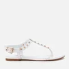 Dune Women's Laciee Leather Toe Post Sandals - White - Image 1