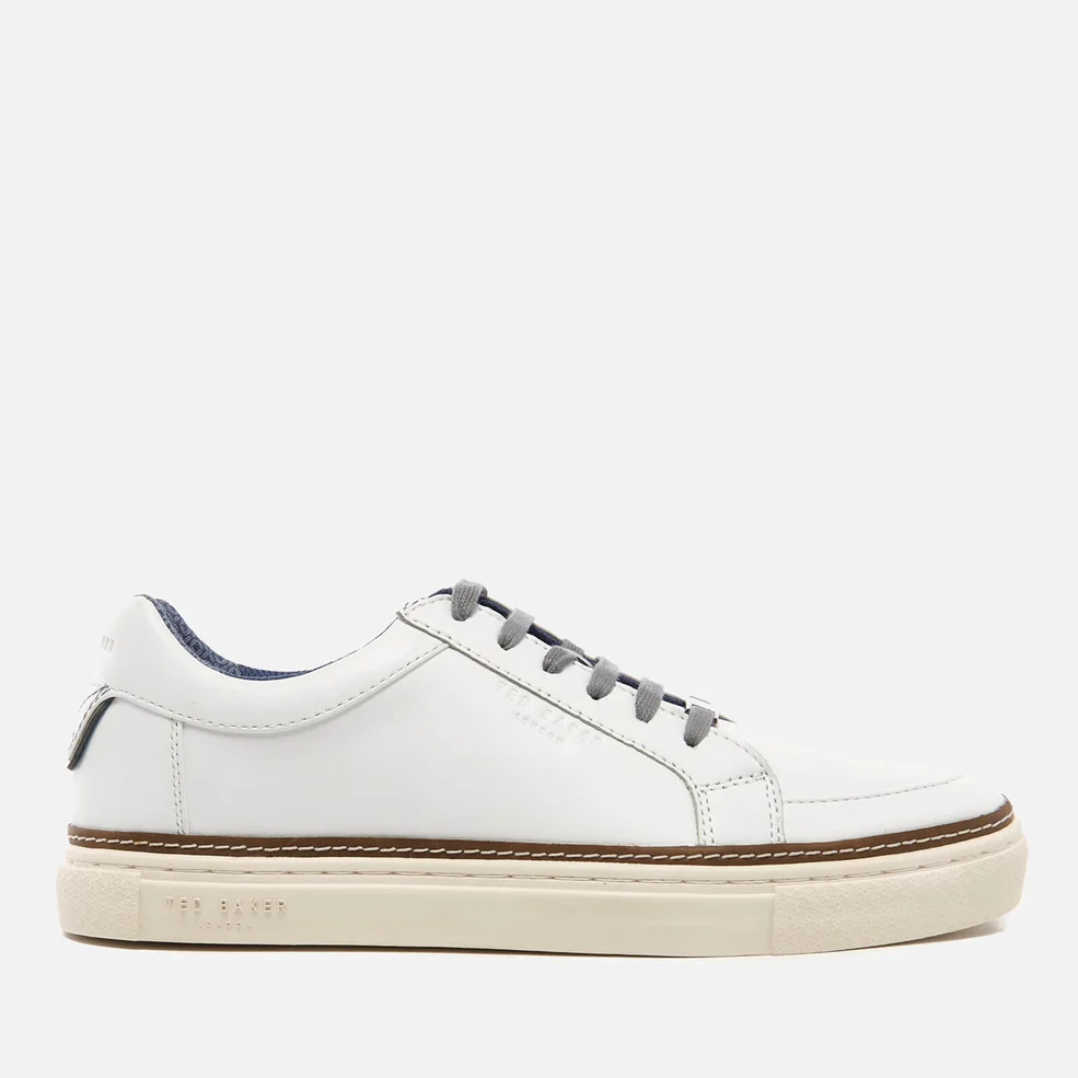 Ted Baker Men's Rouu Leather Cupsole Trainers - White Image 1