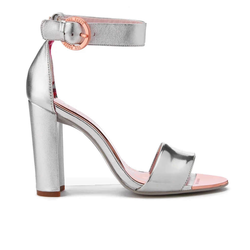 Ted Baker Women's Secoa Leather Heeled Sandals - Silver Image 1