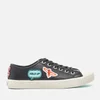 PS by Paul Smith Women's Inna Vulcanised Embroidered Motif Trainers - Black Badges Mono Lux - Image 1