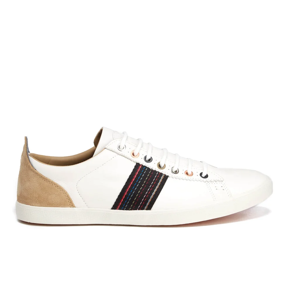 PS by Paul Smith Men's Osmo Leather Trainers - White Mono Lux Image 1