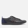 PS by Paul Smith Men's Osmo Leather Trainers - Black Mono Lux - Image 1