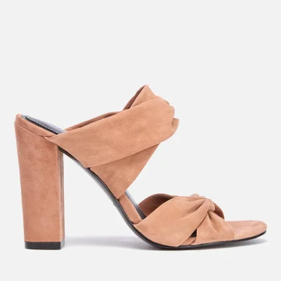 Kendall + Kylie Women's Demi Suede Double Strap Heeled Mules - Light Rust